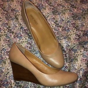 Nine West Nude Wedges